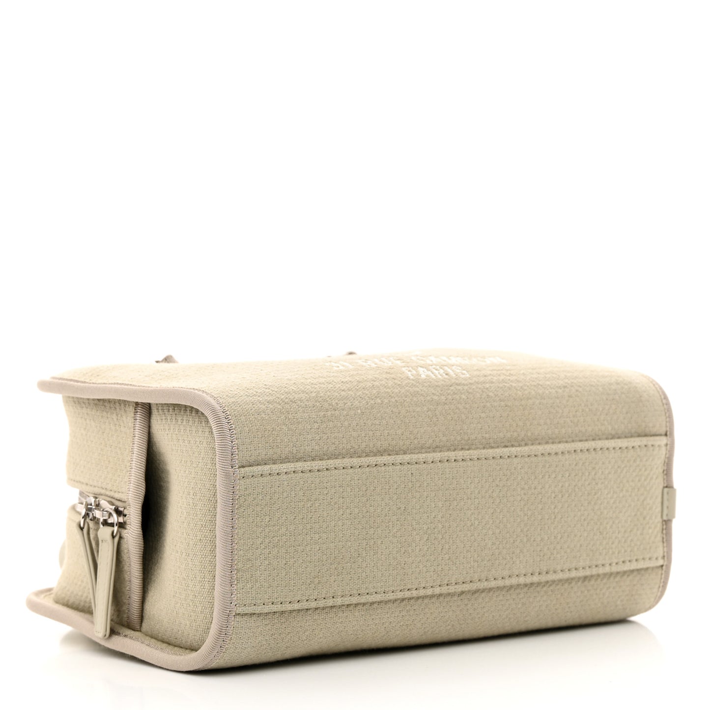 Canvas Deauville Bowling Bag Beige