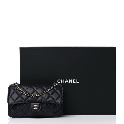 Chanel Caviar Fabric Quilted Foldable Tote With Chain Black Multicolor 14 of 14