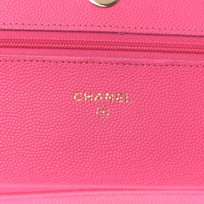 Chanel Caviar Quilted Wallet on Chain WOC Rose 6 of 12