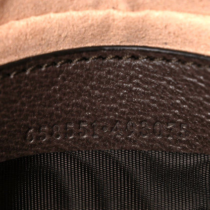 Gucci GG Supreme Monogram Textured Calfskin Web Mini Ophidia Half Moon Hobo Beige Ebony New Acero 7 of 10