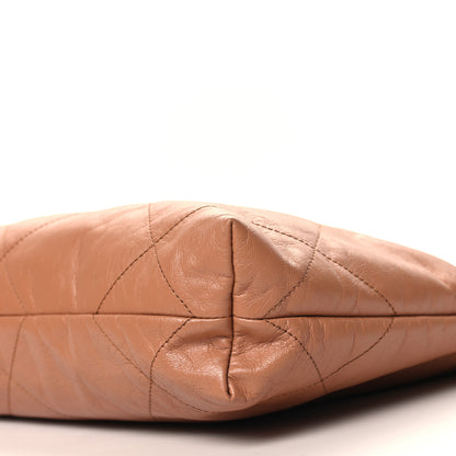 Chanel Shiny Calfskin Quilted Small Chanel 22 Camel 11 of 12