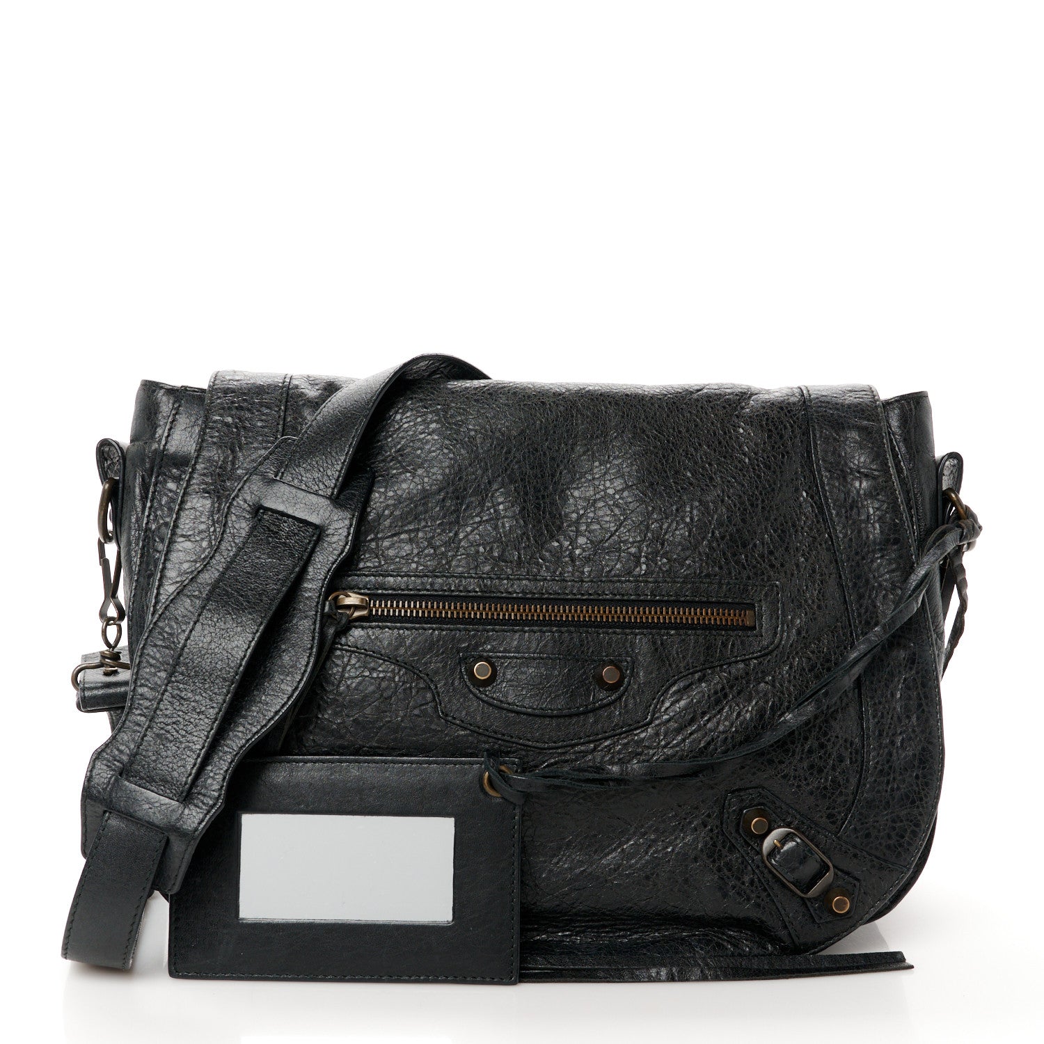 Balenciaga Agneau Classic Hardware Neo Folk Messenger Black 3 of 11
