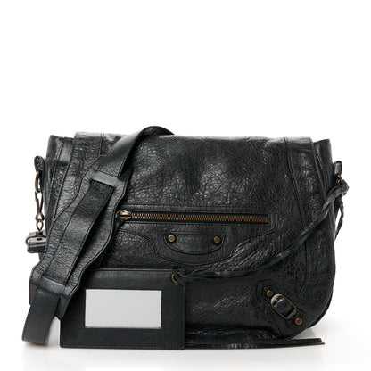 Balenciaga Agneau Classic Hardware Neo Folk Messenger Black 3 of 11