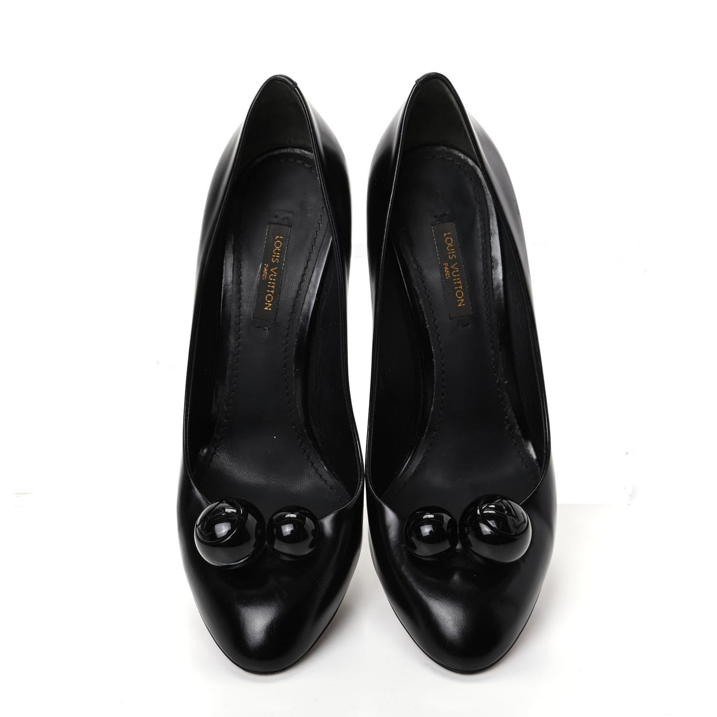 Glazed Calfskin Betty Pumps 37.5 Black