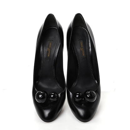 Louis Vuitton Glazed Calfskin Betty Pumps 37.5 Black 5 of 10