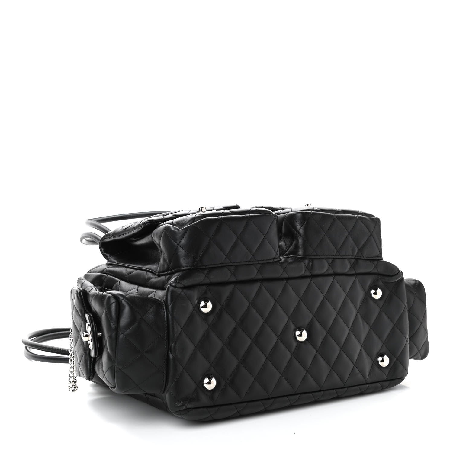 Chanel Calfskin Quilted Large Cambon Multipocket Reporter Black 4 of 11