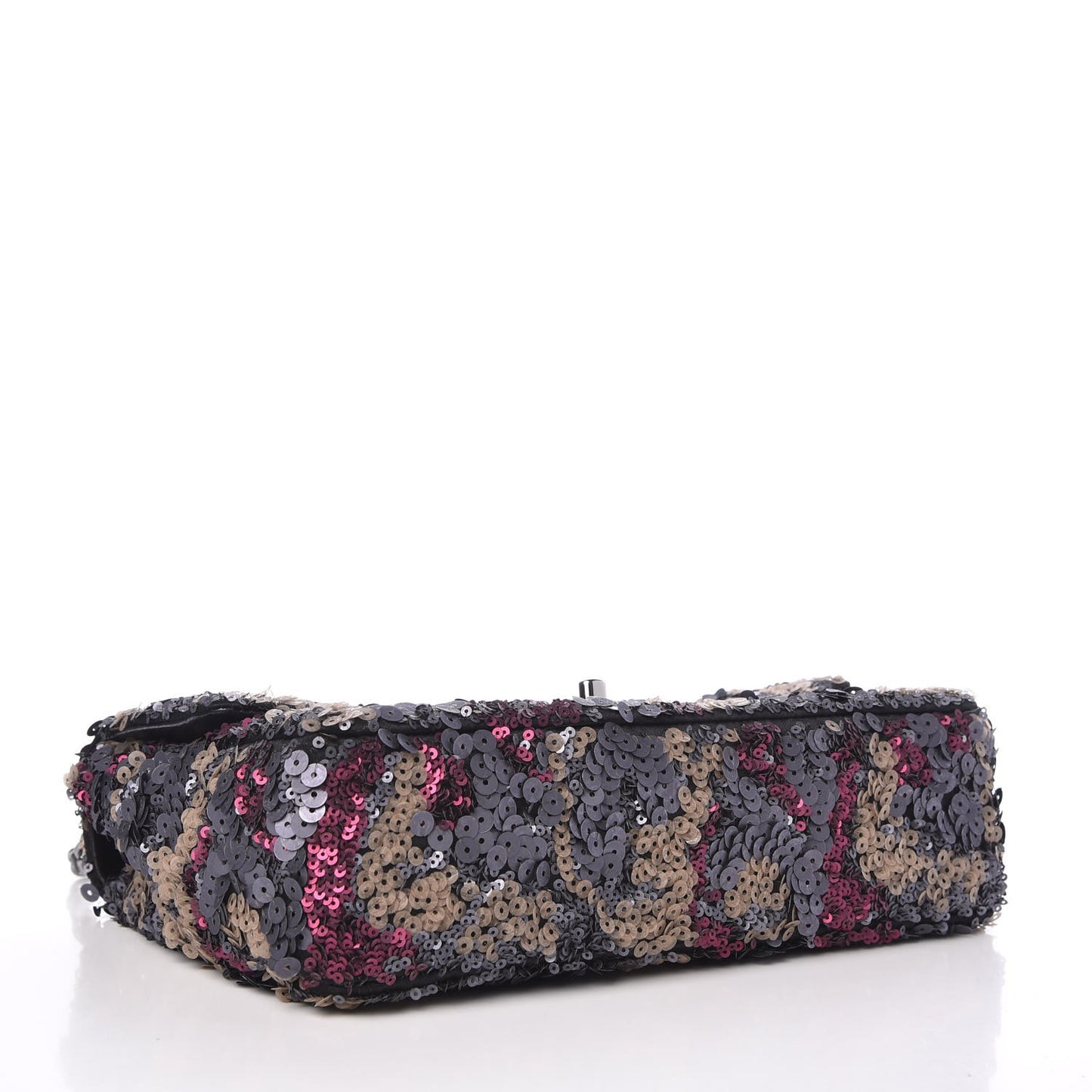 Sequin Medium Single Flap Anthracite Taupe Bordeaux