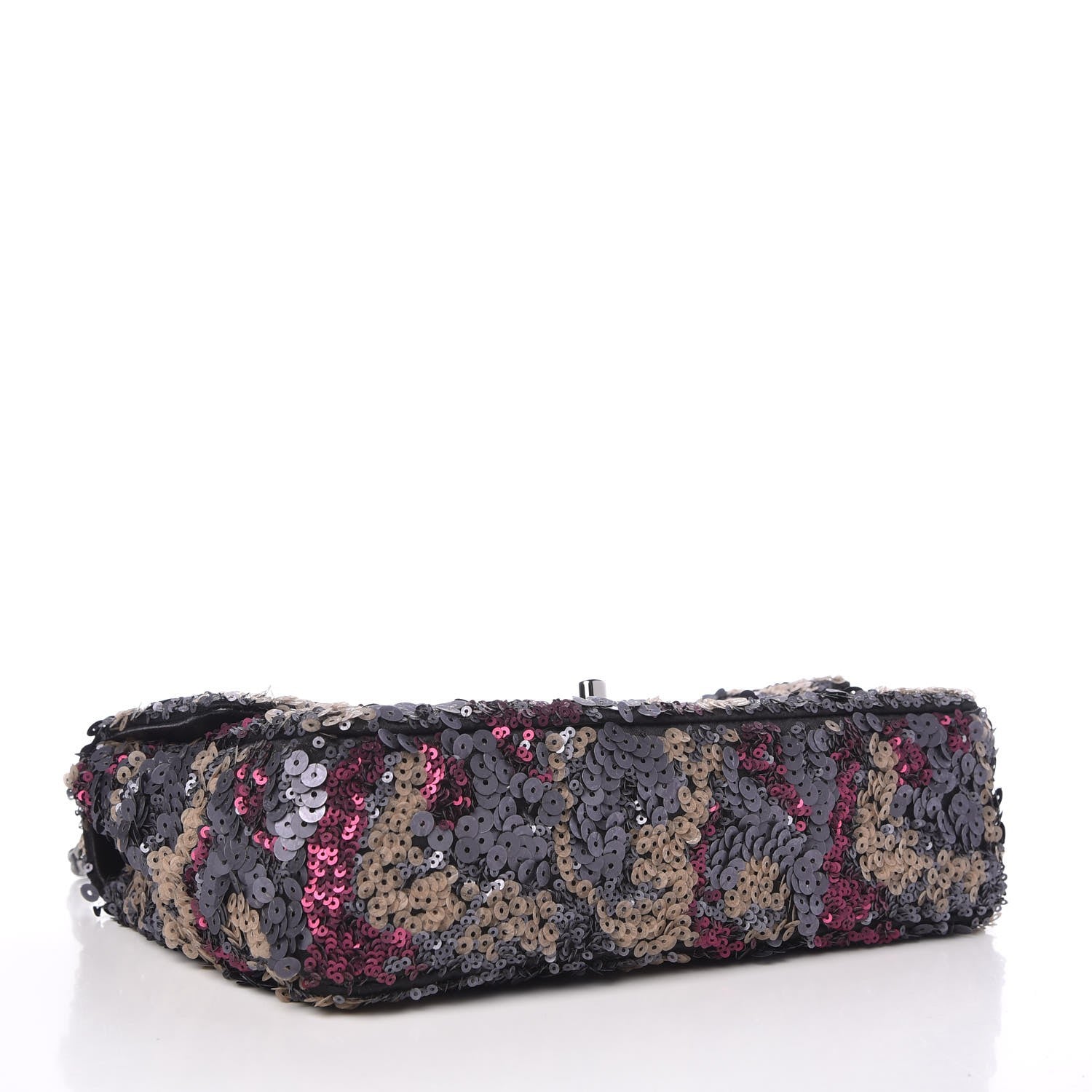 Chanel Sequin Medium Single Flap Anthracite Taupe Bordeaux 5 of 8