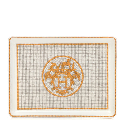 Hermes Porcelain Mosaique au 24 Gold Sushi Plate 1 of 7