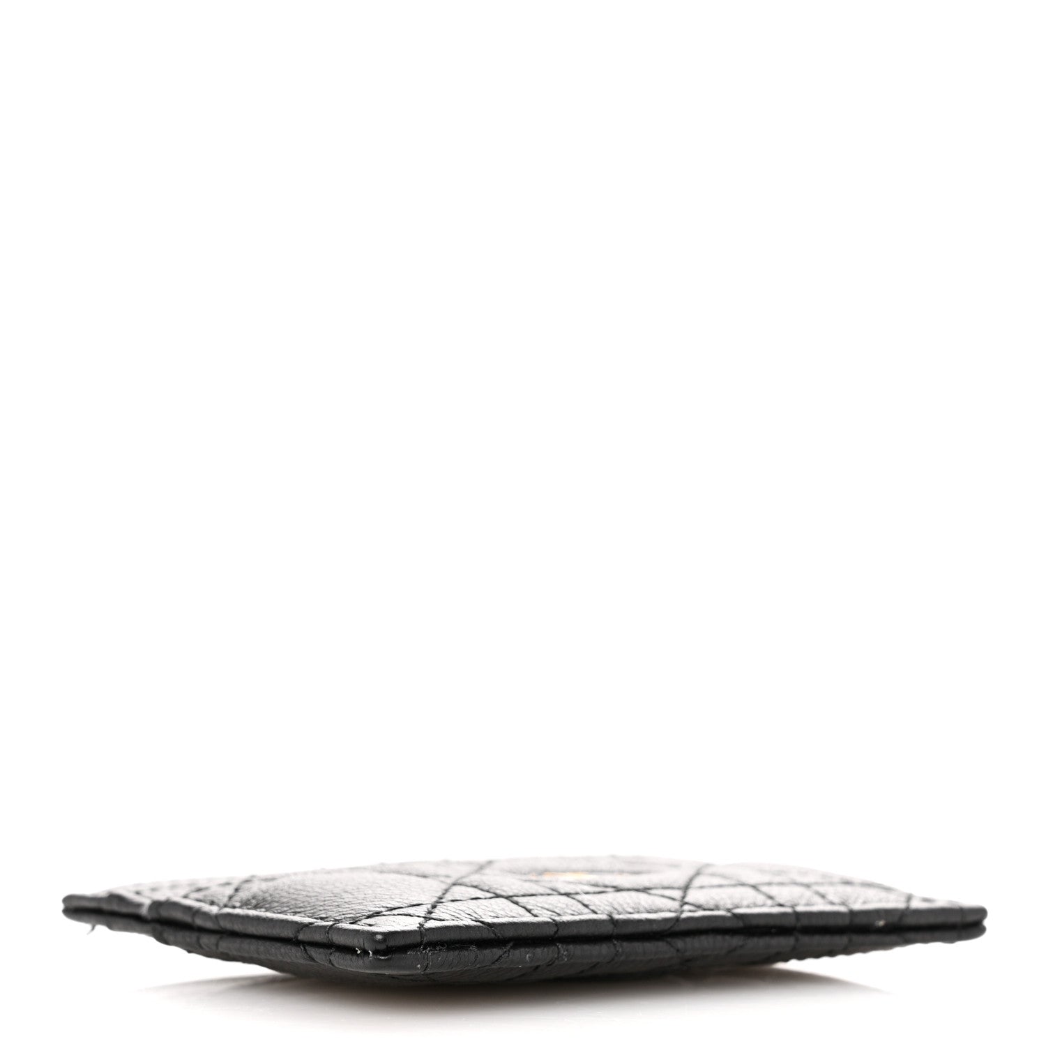 Christian Dior Supple Calfskin Cannage Caro Freesia Card Holder Black 4 of 8