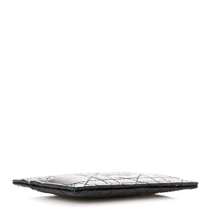 Christian Dior Supple Calfskin Cannage Caro Freesia Card Holder Black 4 of 8