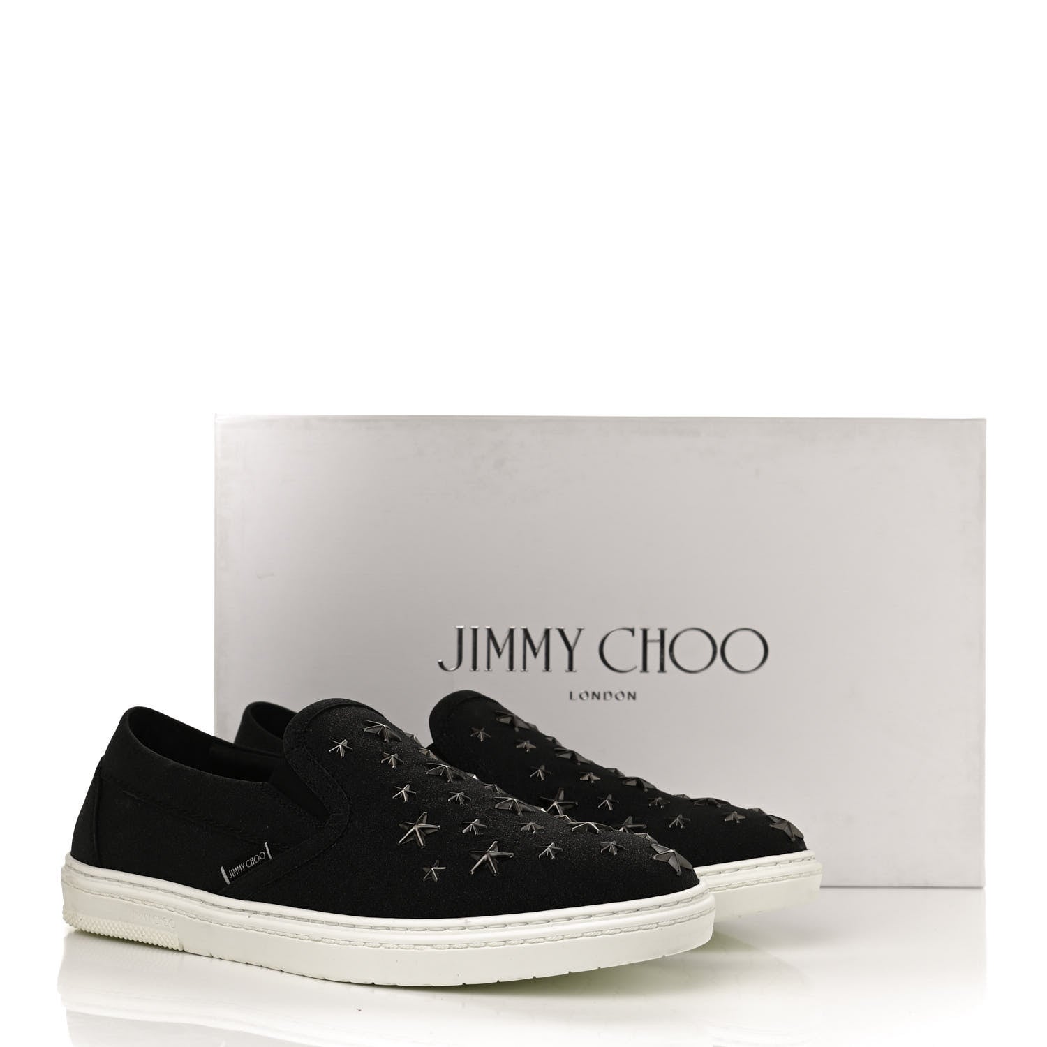 Jimmy Choo Fine Glitter Suede Calfskin Mens Grove Sneakers 40.5 Black 10 of 10