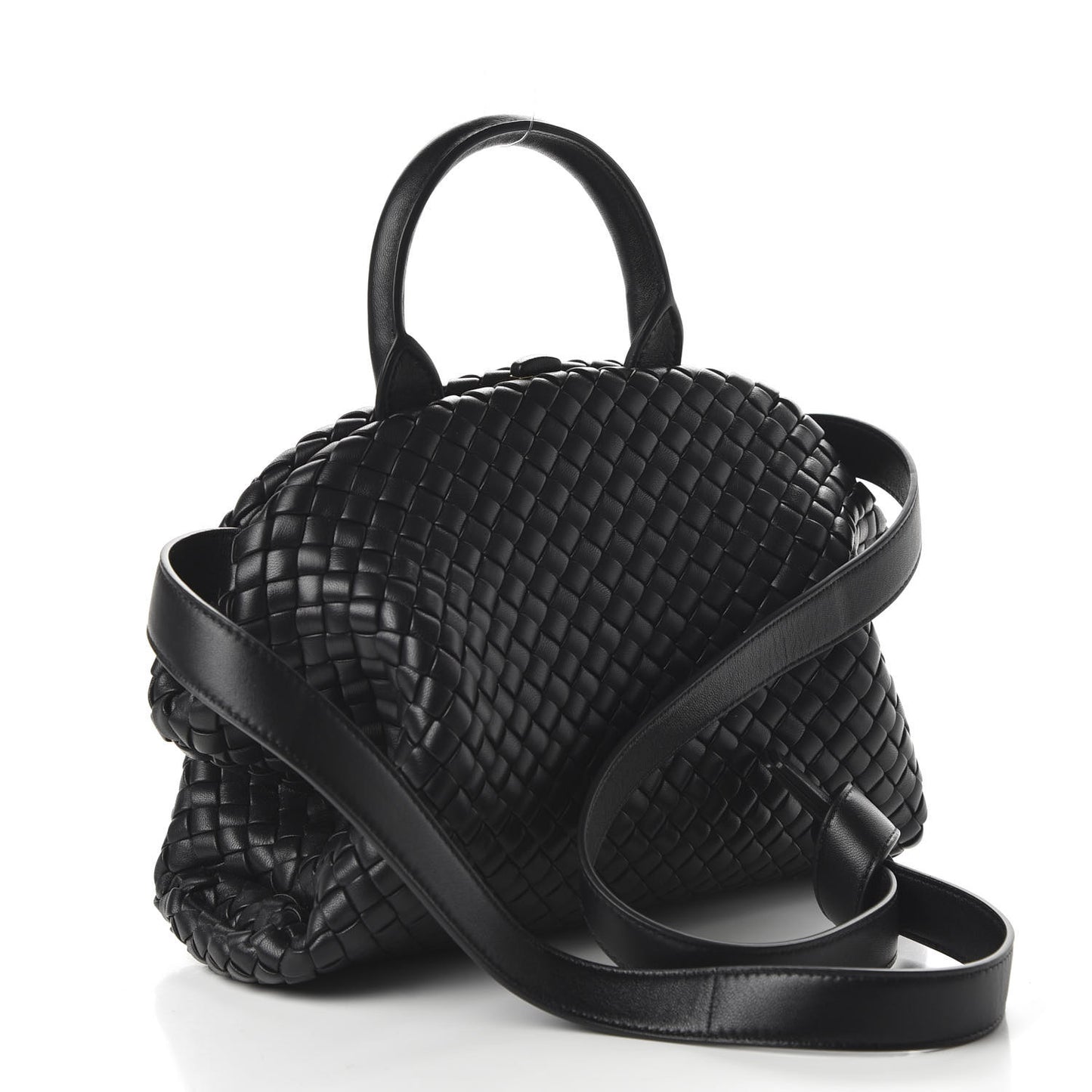 Nappa Intrecciato Small Padded The Handle Black