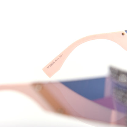 Fendi Mirrored Crystal Embellished FFreedom Shield Sunglasses FF 0382/S Pink 6 of 7