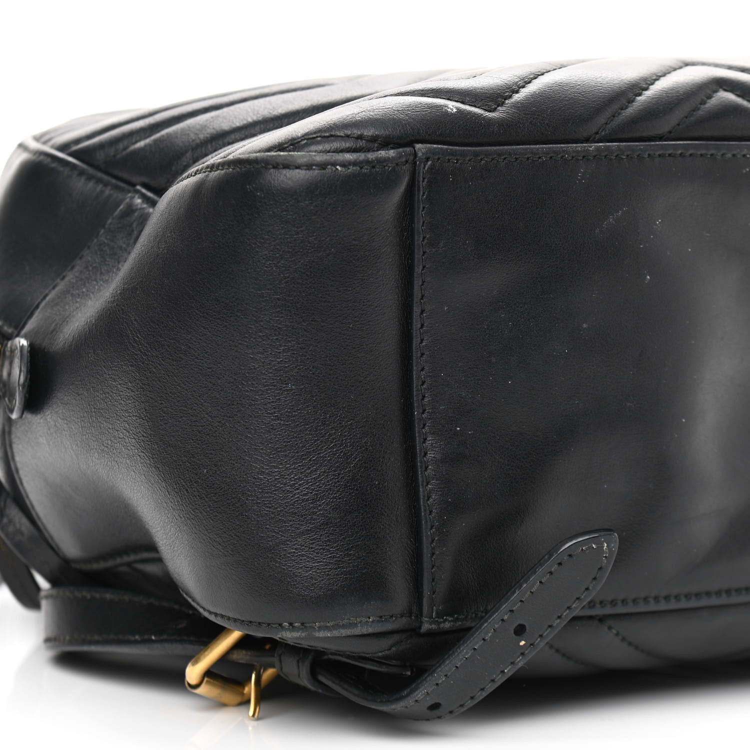 Gucci Calfskin Matelasse GG Marmont Dome Backpack Black 8 of 14