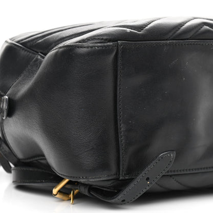 Gucci Calfskin Matelasse GG Marmont Dome Backpack Black 8 of 14