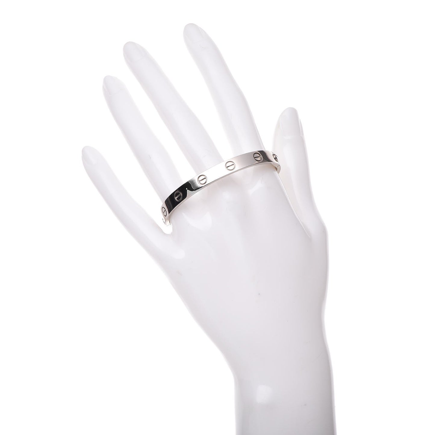 18K White Gold LOVE Bracelet 16