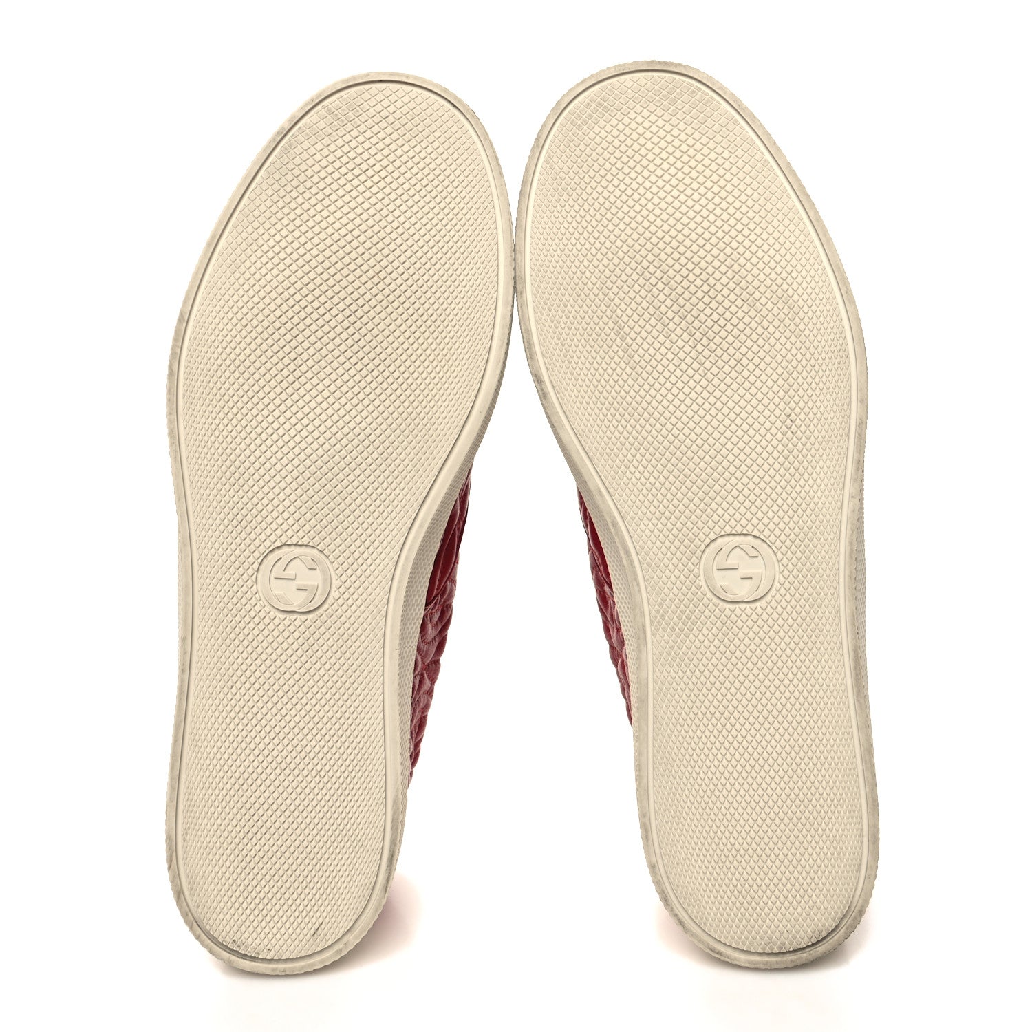 Gucci Nappa Web G Rhombus Quilted Mens Slip On Sneakers 9 Hibiscus Red Rosso 5 of 8