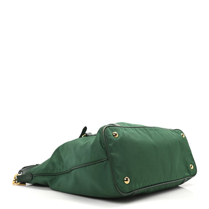 Prada Tessuto Nylon Saffiano Tote Oleandro 4 of 10