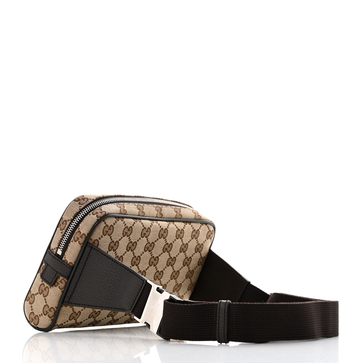 Monogram Dollar Calfskin Belt Bag Beige Ebony Testa di Moro Marrone Scuro