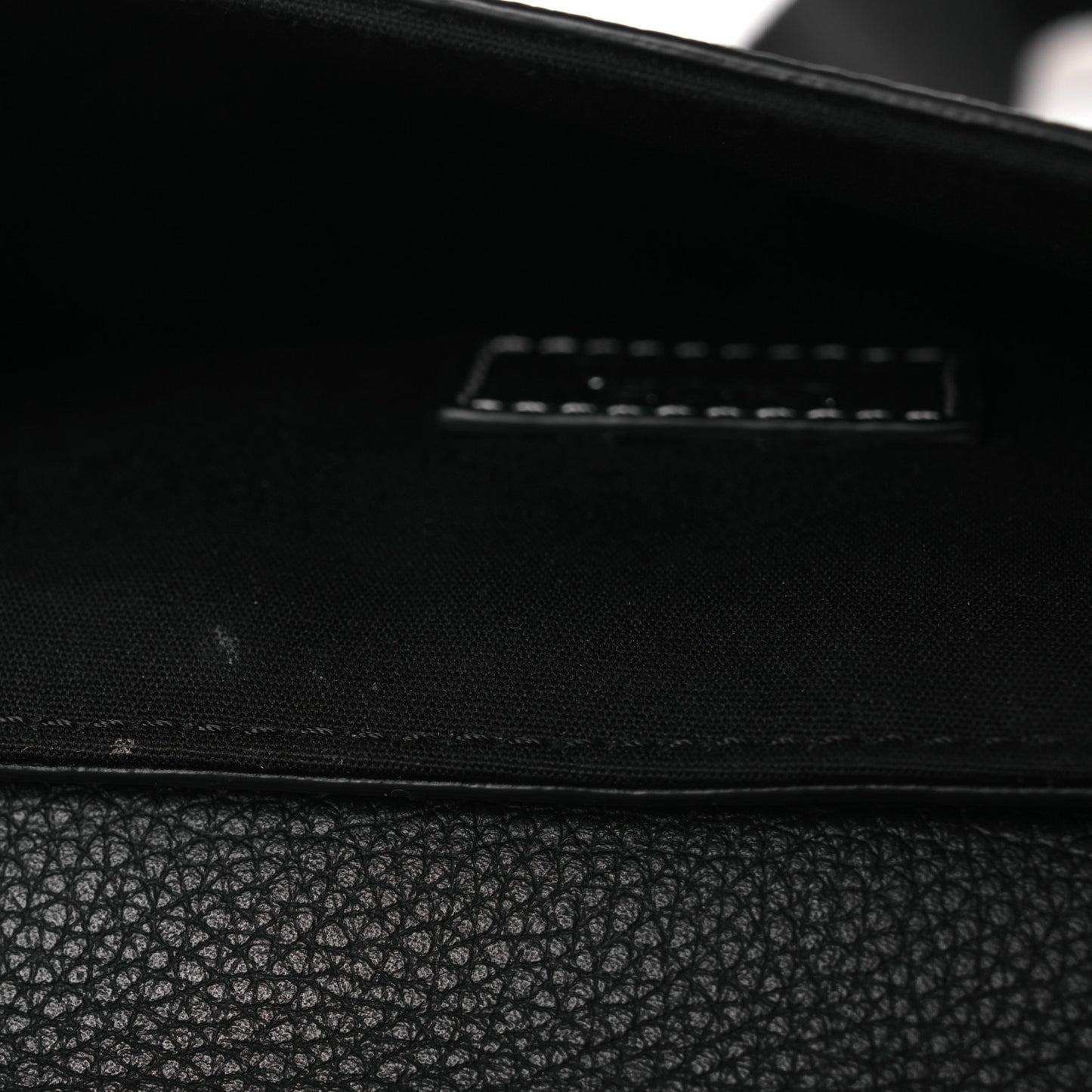 X KAWS Grained Calfskin Saddle Pouch Black