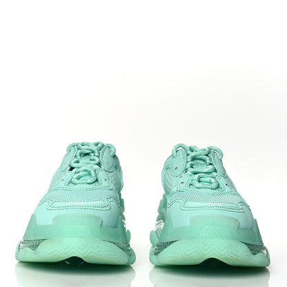 Balenciaga Fabric Mesh Clear Sole Womens Triple S Sneakers 38 Mint 3 of 7