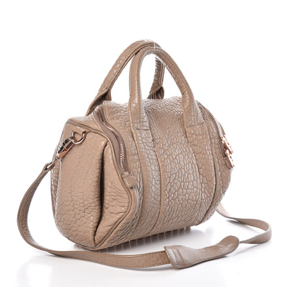 Alexander Wang Pebbled Lambskin Rockie Latte Rose Gold Hardware 3 of 8