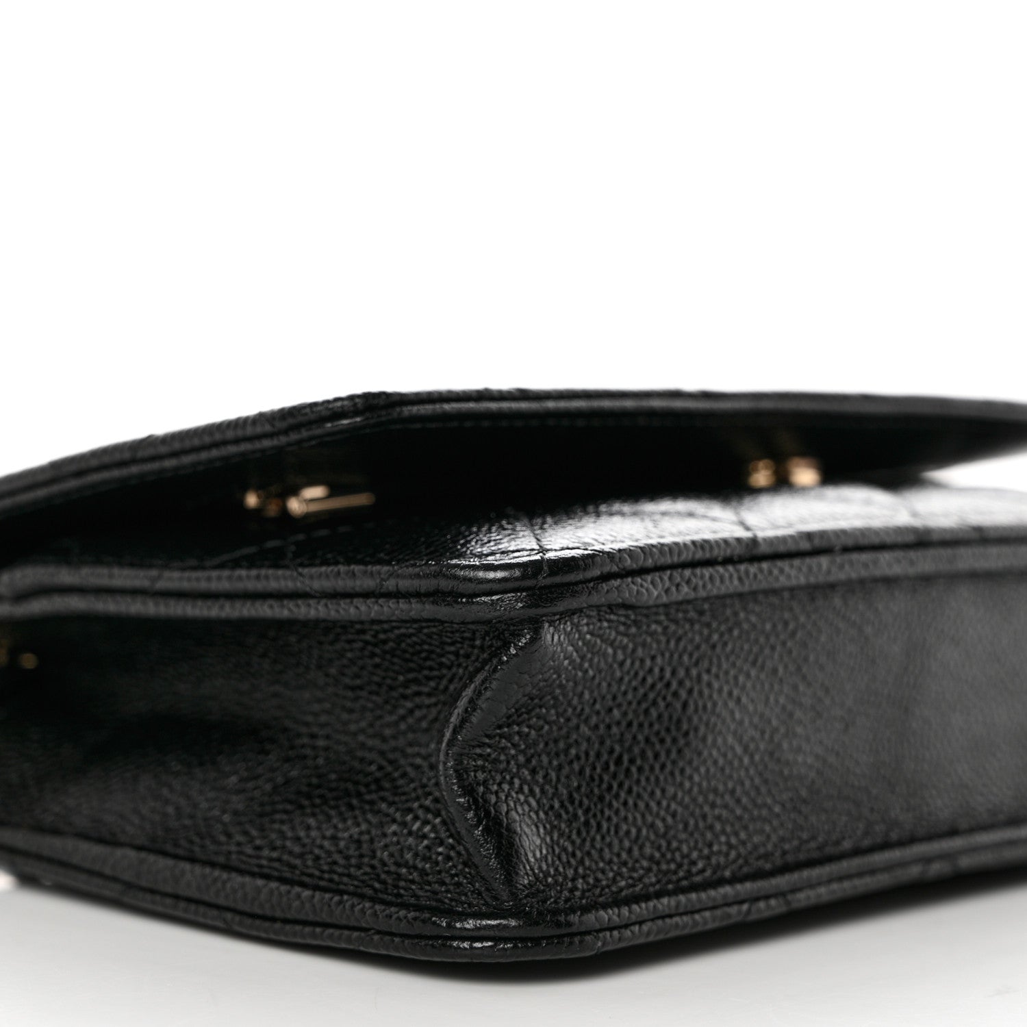 Chanel Caviar Quilted Chain CC Wallet On Chain WOC Black 10 of 11