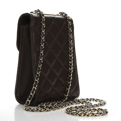 Chanel Lambskin Quilted Trendy CC Phone Holder Brown 3 of 10