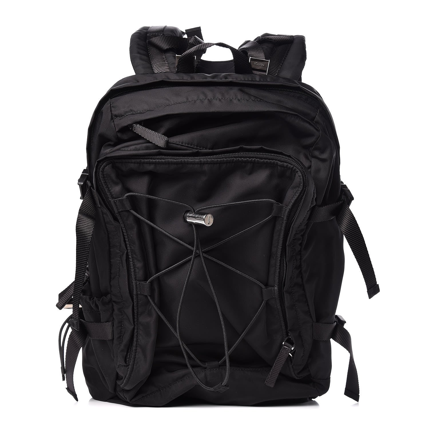 Prada Nylon Montagna Compression Backpack Black 1 of 9
