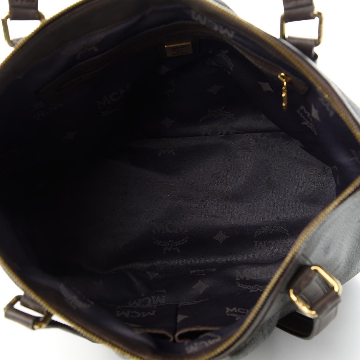 MCM Visetos Medium Essentials Shopper Tote Phantom Grey 5 of 10