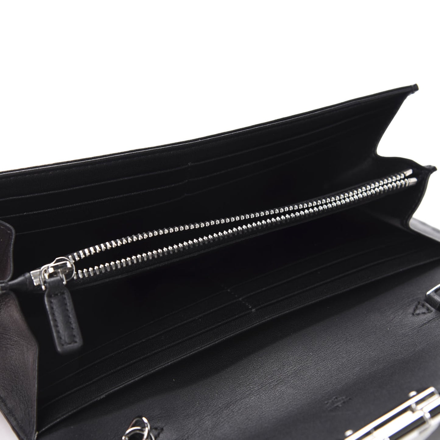 Visetos Large Patricia Wallet On Chain Black