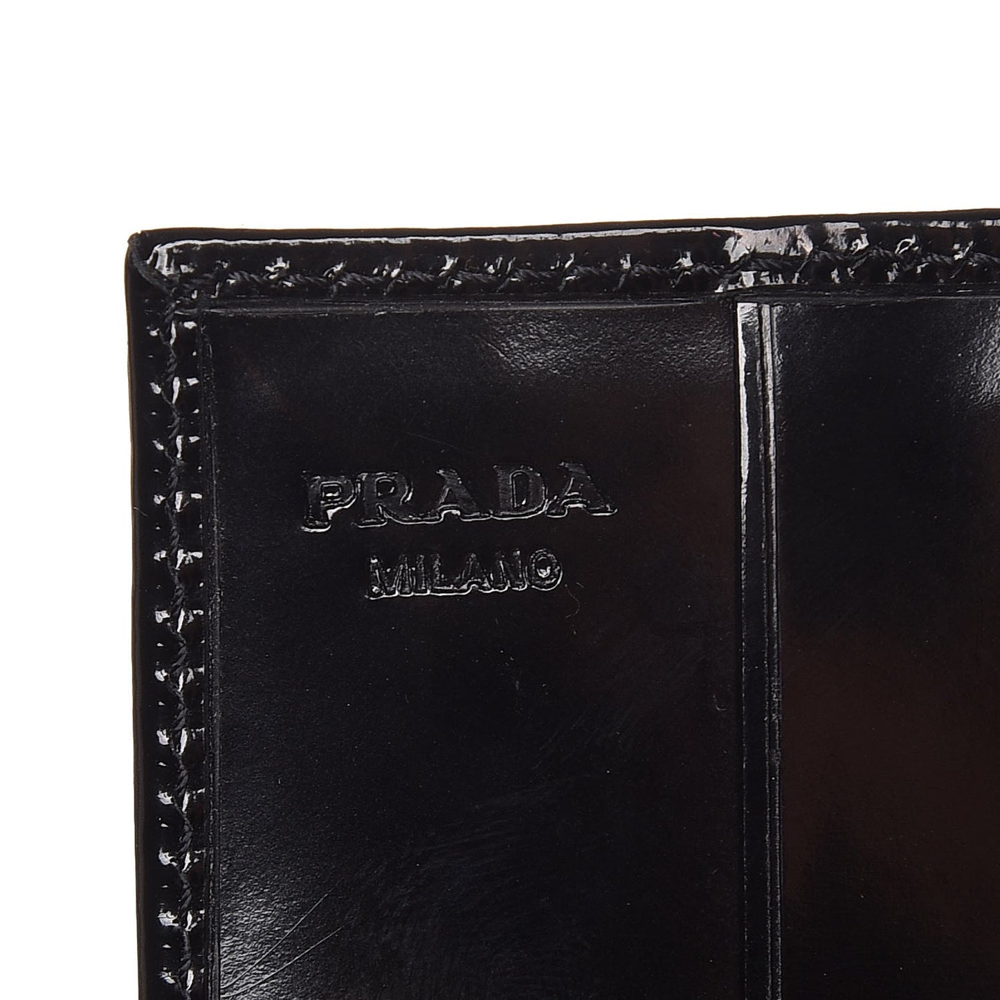 Spazzolato Business Card Holder Nero Black