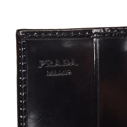 Prada Spazzolato Business Card Holder Nero Black 7 of 8