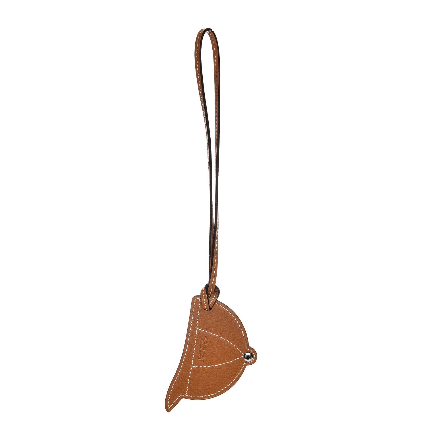 Hermes Swift Paddock Cap Bag Charm Rouge H Craie Sable 3 of 4