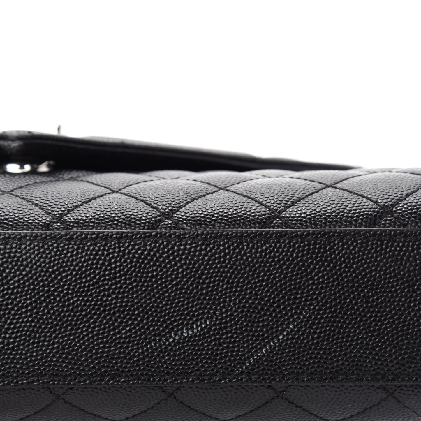 Grain De Poudre Textured Mixed Matelasse Triquilt Medium Monogram Satchel Black