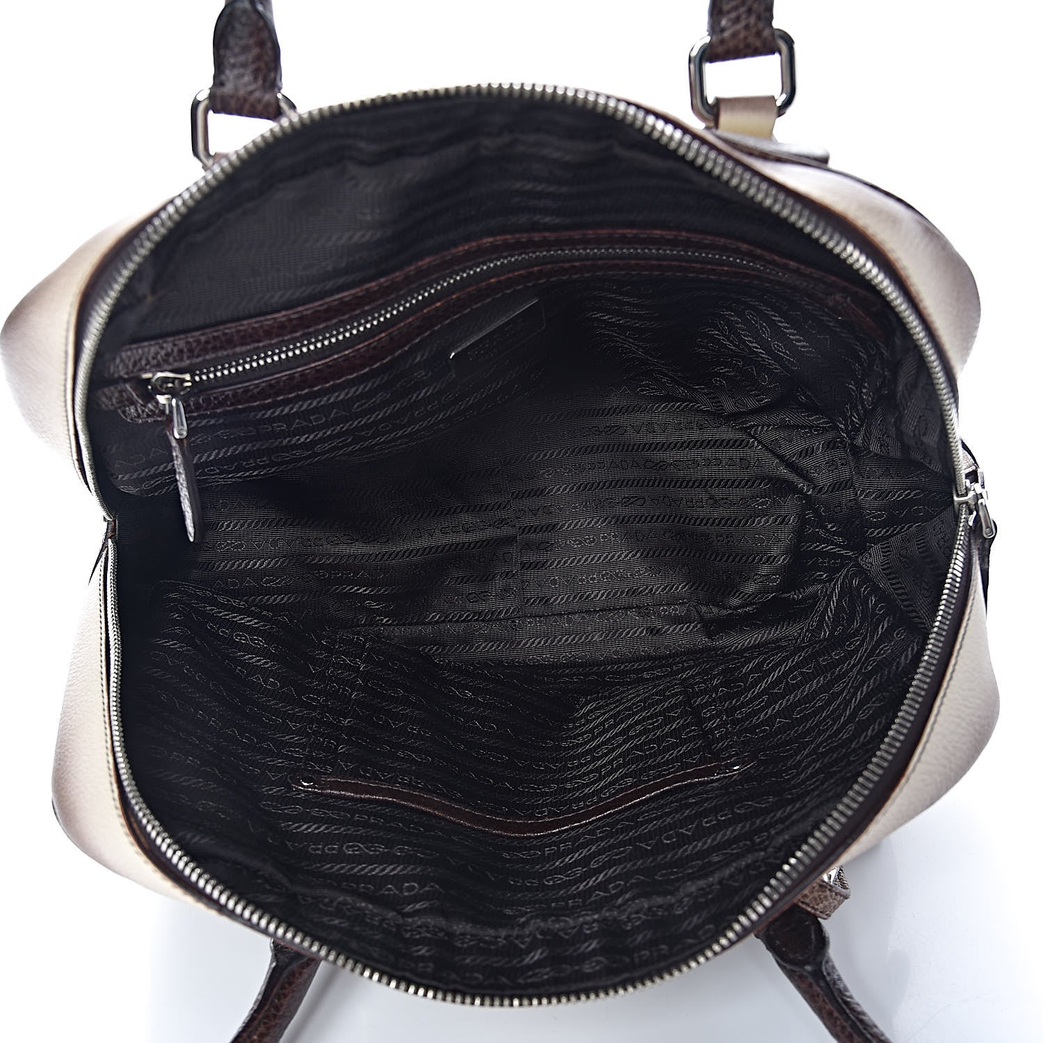 Prada Cervo Lux Bowler Bag Brown 5 of 16