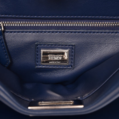 Fendi Nappa Mini Peekaboo Iconic Satchel True Blue 7 of 9