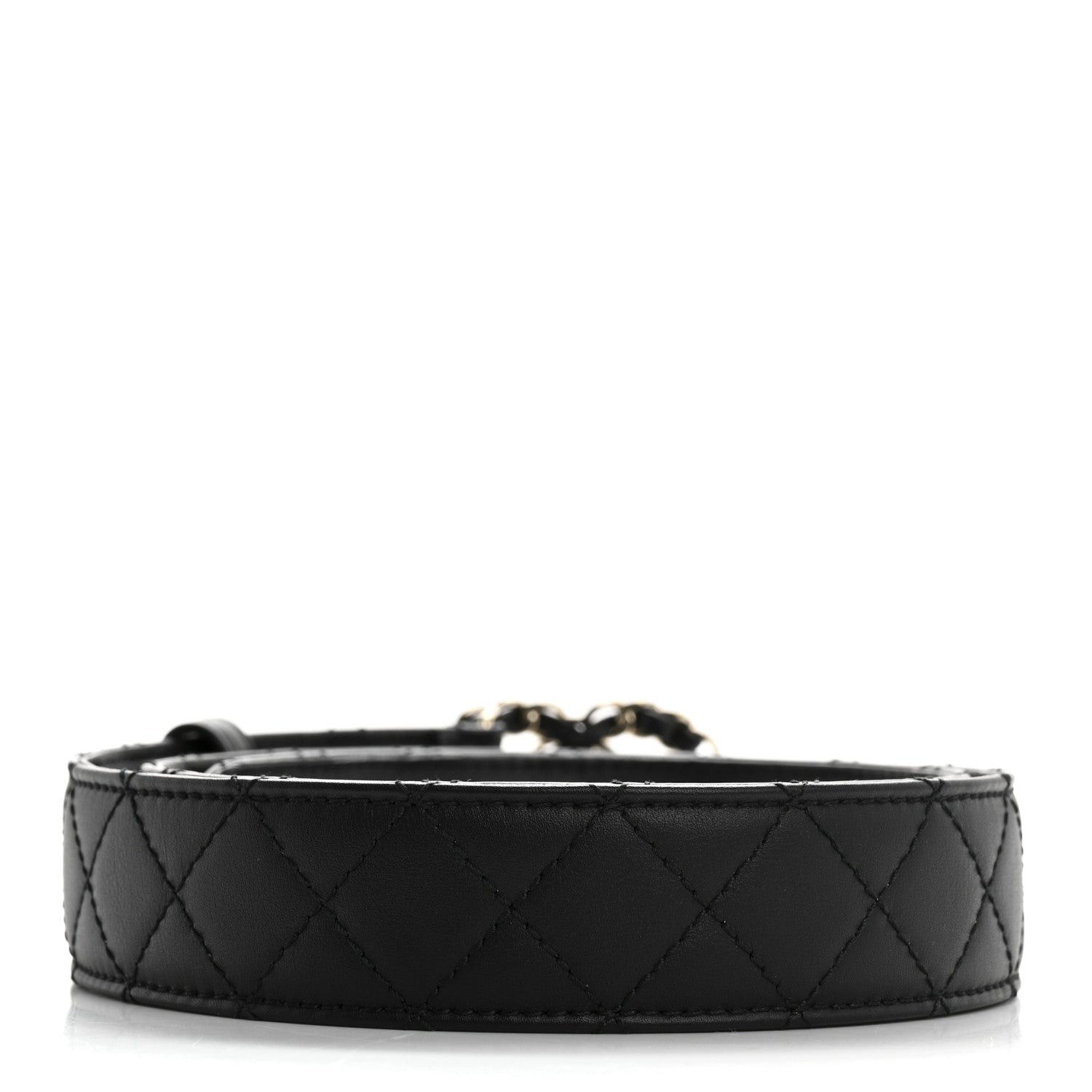 Chanel Calfskin Quilted CC Chain Belt 80 32 Black 2 of 6