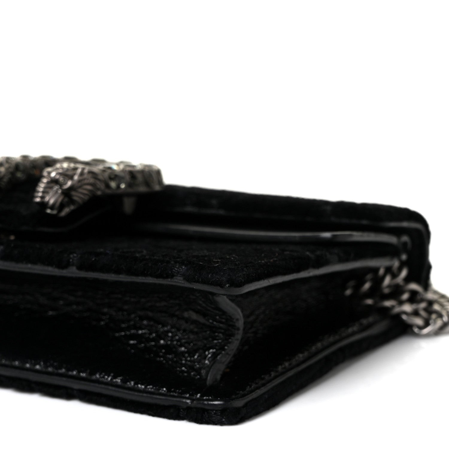 Gucci Velvet GG Monogram Super Mini Dionysus Shoulder Bag Black 8 of 8