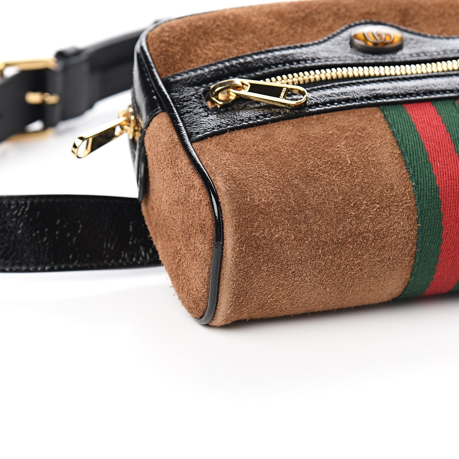 Gucci Suede Small Ophidia Belt Bag 85 34 Brown 6 of 8