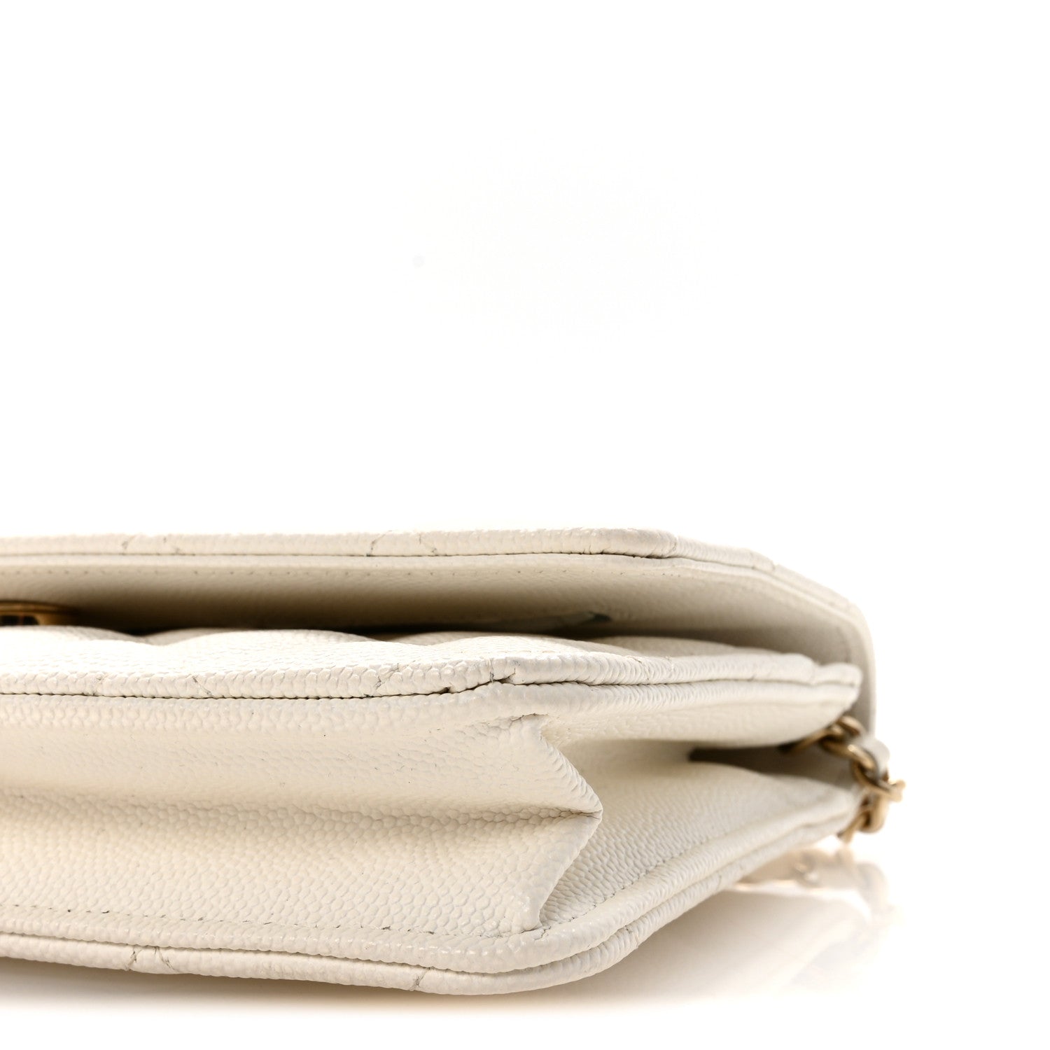 Chanel Caviar Quilted Wallet On Chain WOC White 11 of 12