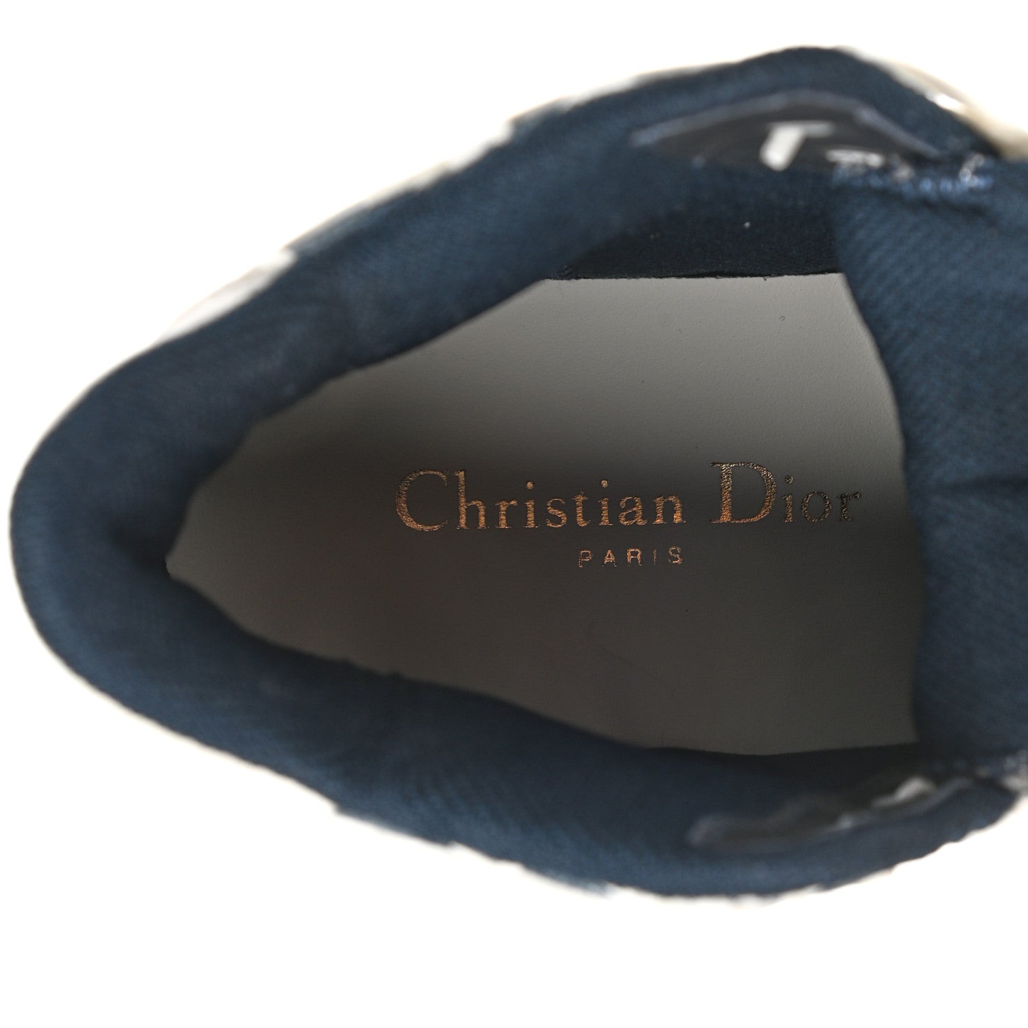 Christian Dior Canvas Embroidered Womens Walk'n' Dior Star High Top Sneakers 37.2 White Navy 7 of 9