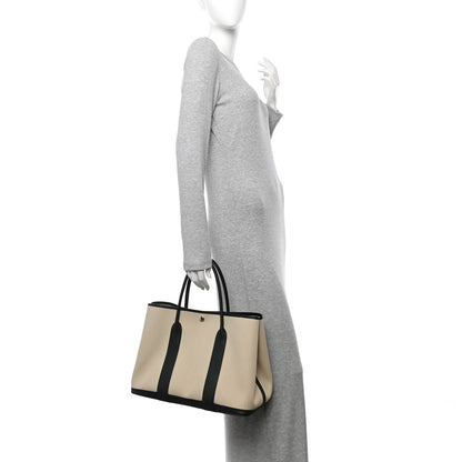 Hermes Twill D Negonda Garden Party 36 MM Tote Beton Black 2 of 11