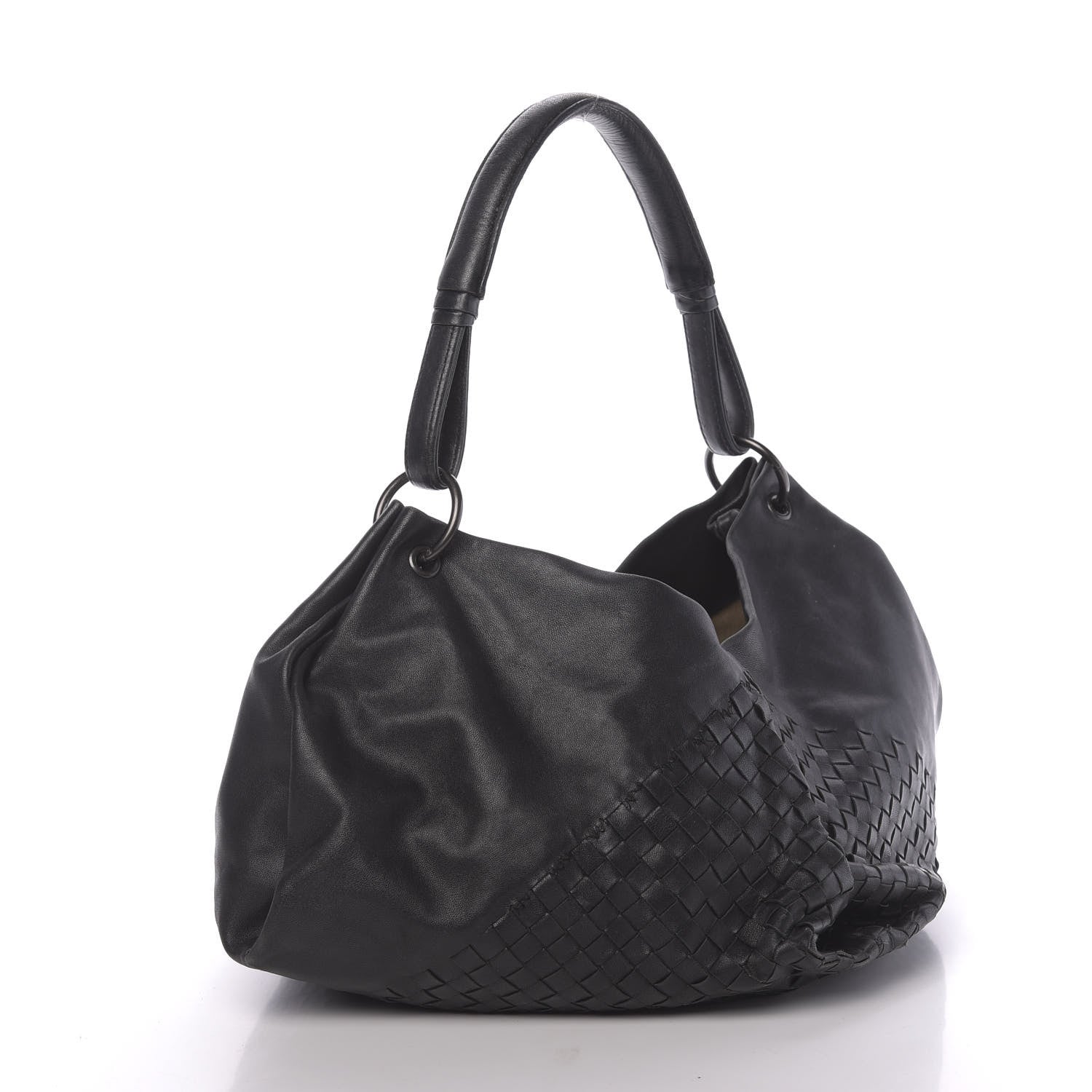 Bottega Veneta Nappa Intrecciato Aquilone Fortune Cookie Hobo Black 3 of 14