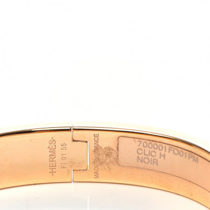 Hermes Enamel Narrow Clic Clac H Bracelet PM Black 4 of 5