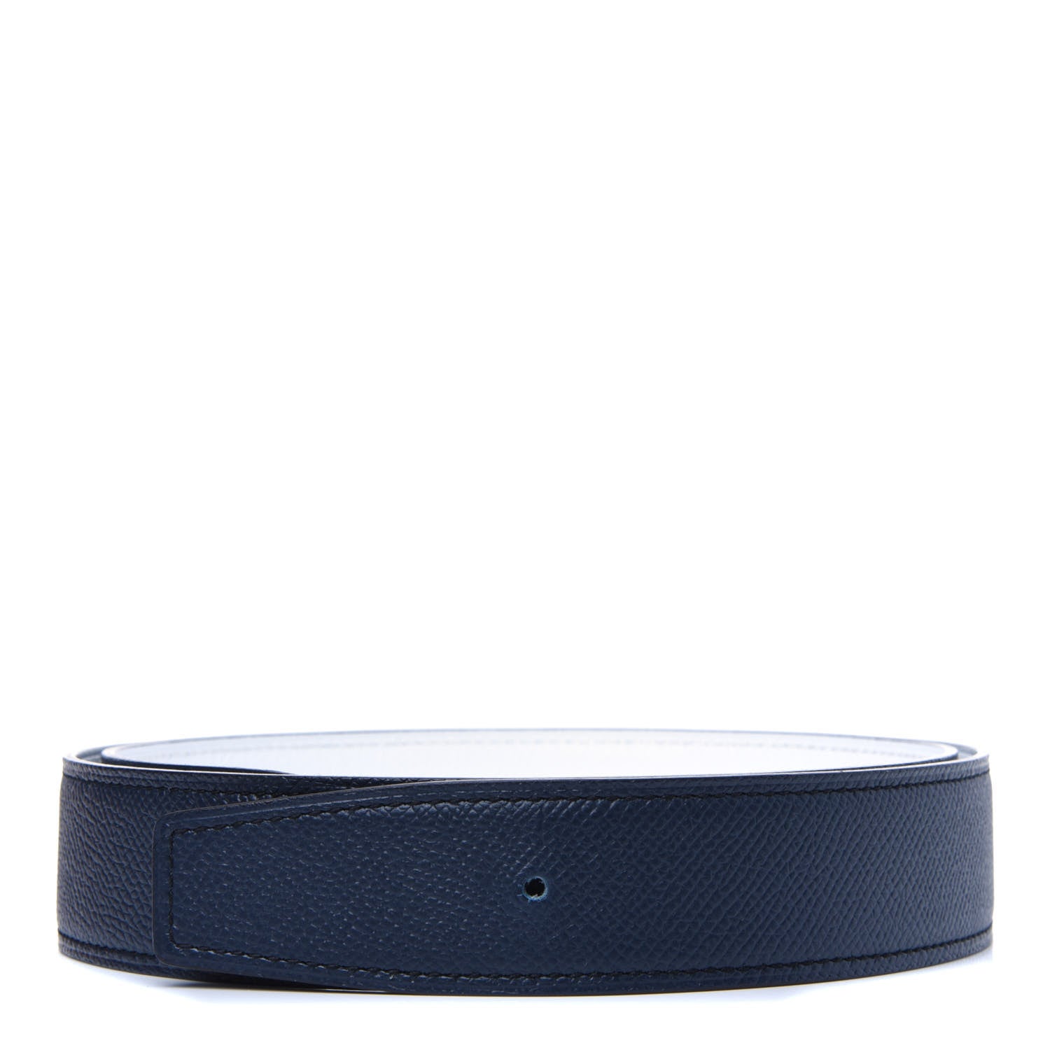 Hermes Epsom 32mm Belt Strap 85 Bleu Saphir White 1 of 6