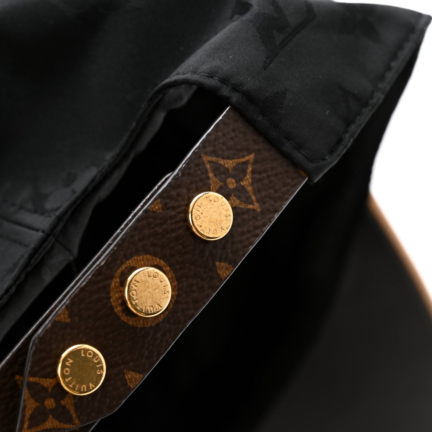 Polyester Silk Monogram LV Get Ready Cap M Black