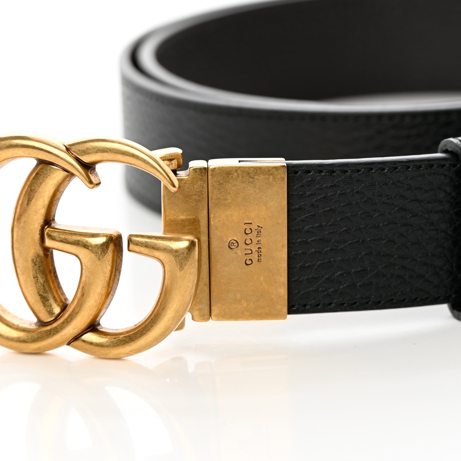 Gucci Calfskin Double G Reversible 37mm Belt 120 48 Black Cocoa 5 of 10