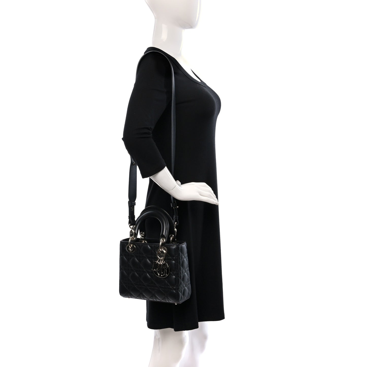Lambskin Cannage Small My ABCDior Lady Dior Black